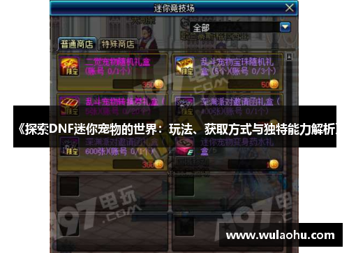 《探索DNF迷你宠物的世界：玩法、获取方式与独特能力解析》